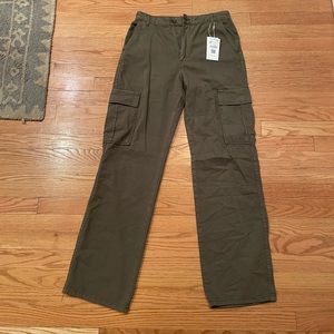 stradivarius | Pants u0026 Jumpsuits | Stradivarius Str Straight Leg Cargo Pants  In Khaki | Poshmark